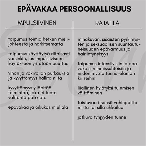 epvakaa persoonallisuus parisuhde|Epävakaa persoonallisuus